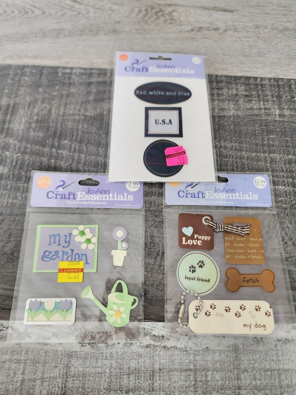 Lot Scrapbooking 3D Stickers Flowers Patriotic Dog Garden Retired NEW 29